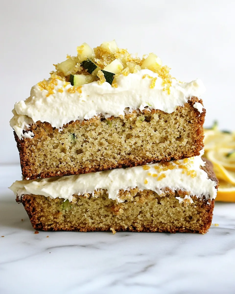 Delicious Brown Butter Zucchini Bread with Orange Blossom Ginger Buttercream plate image