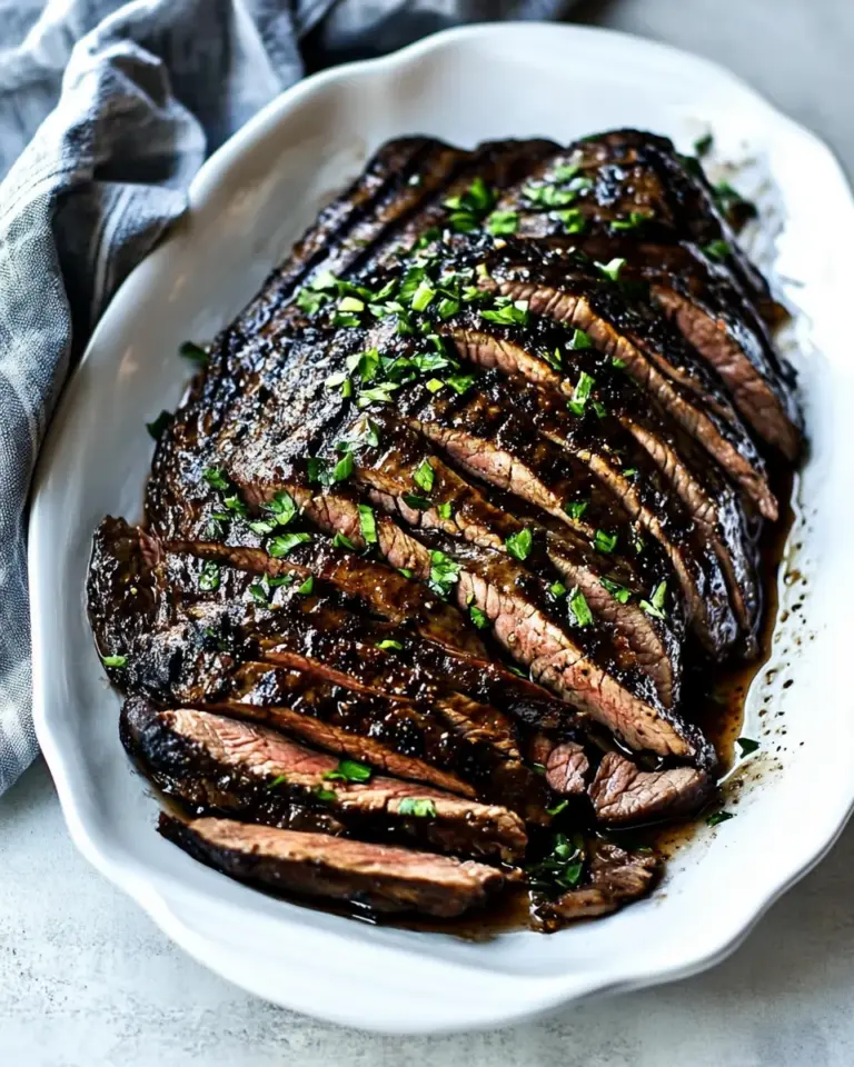 Homemade Brown Sugar Garlic Flank Steak photo