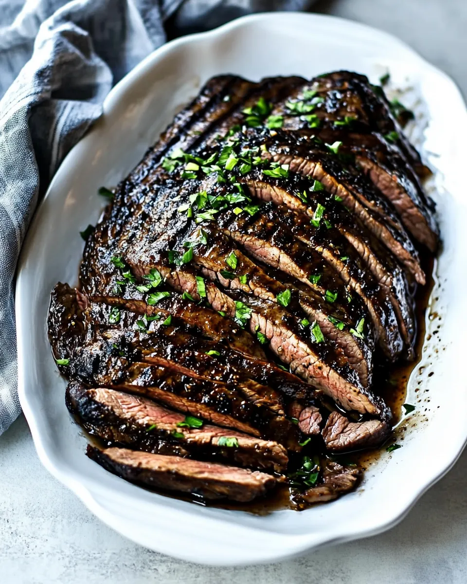 Homemade Brown Sugar Garlic Flank Steak photo