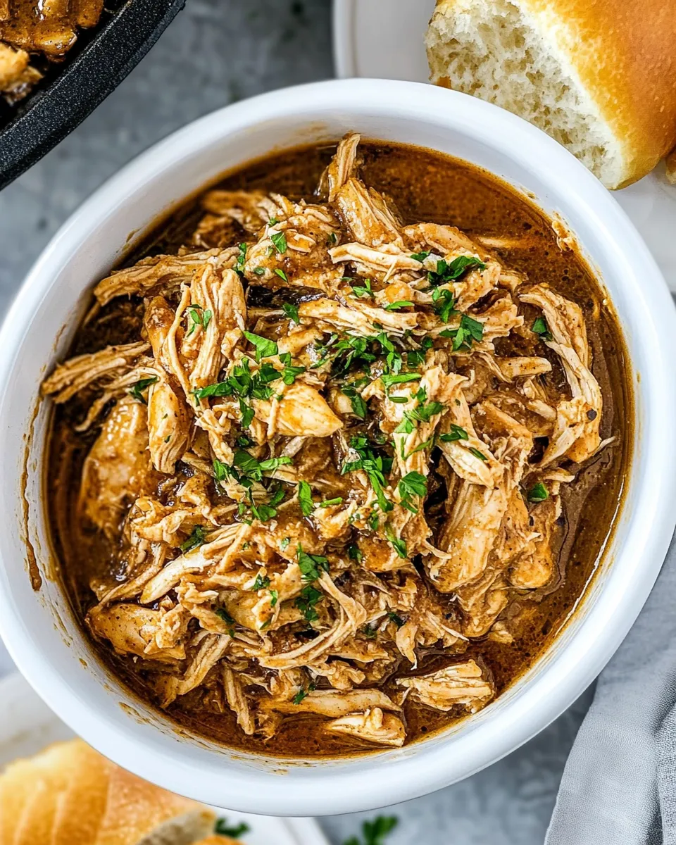 Classic Brown Sugar Pulled Chicken dish photo