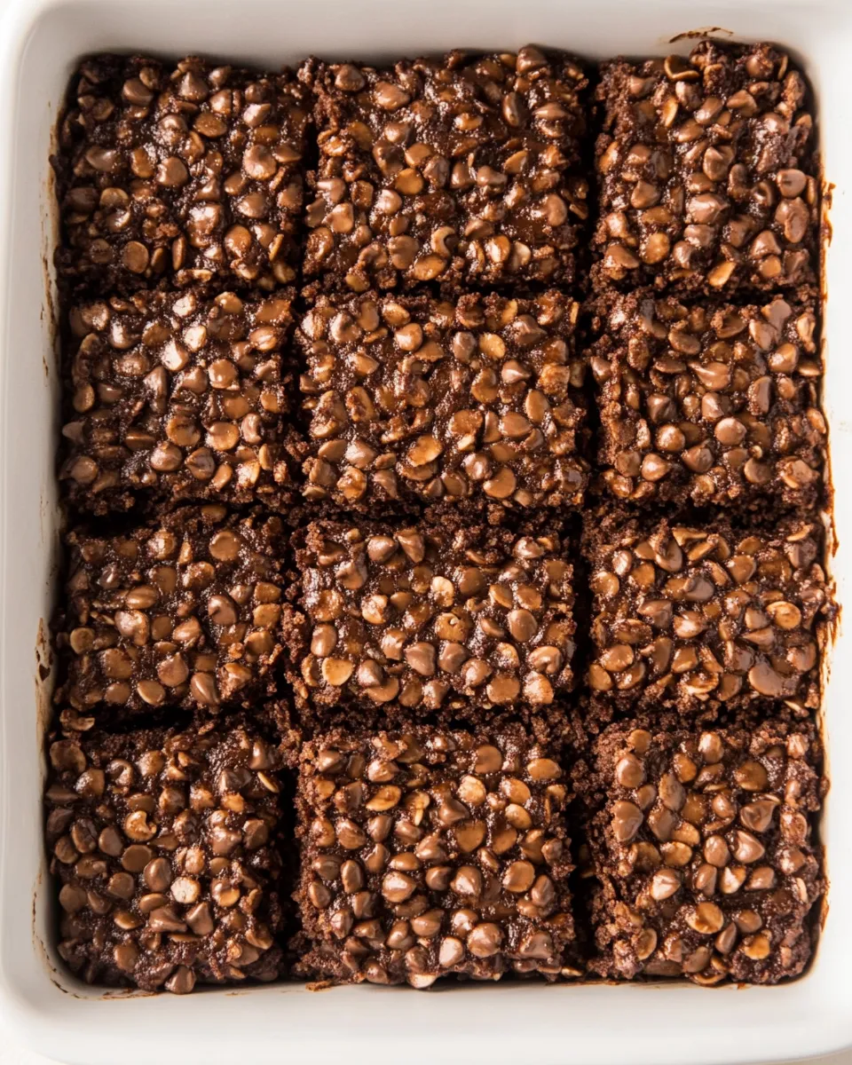 Easy Brownie Baked Oatmeal food shot