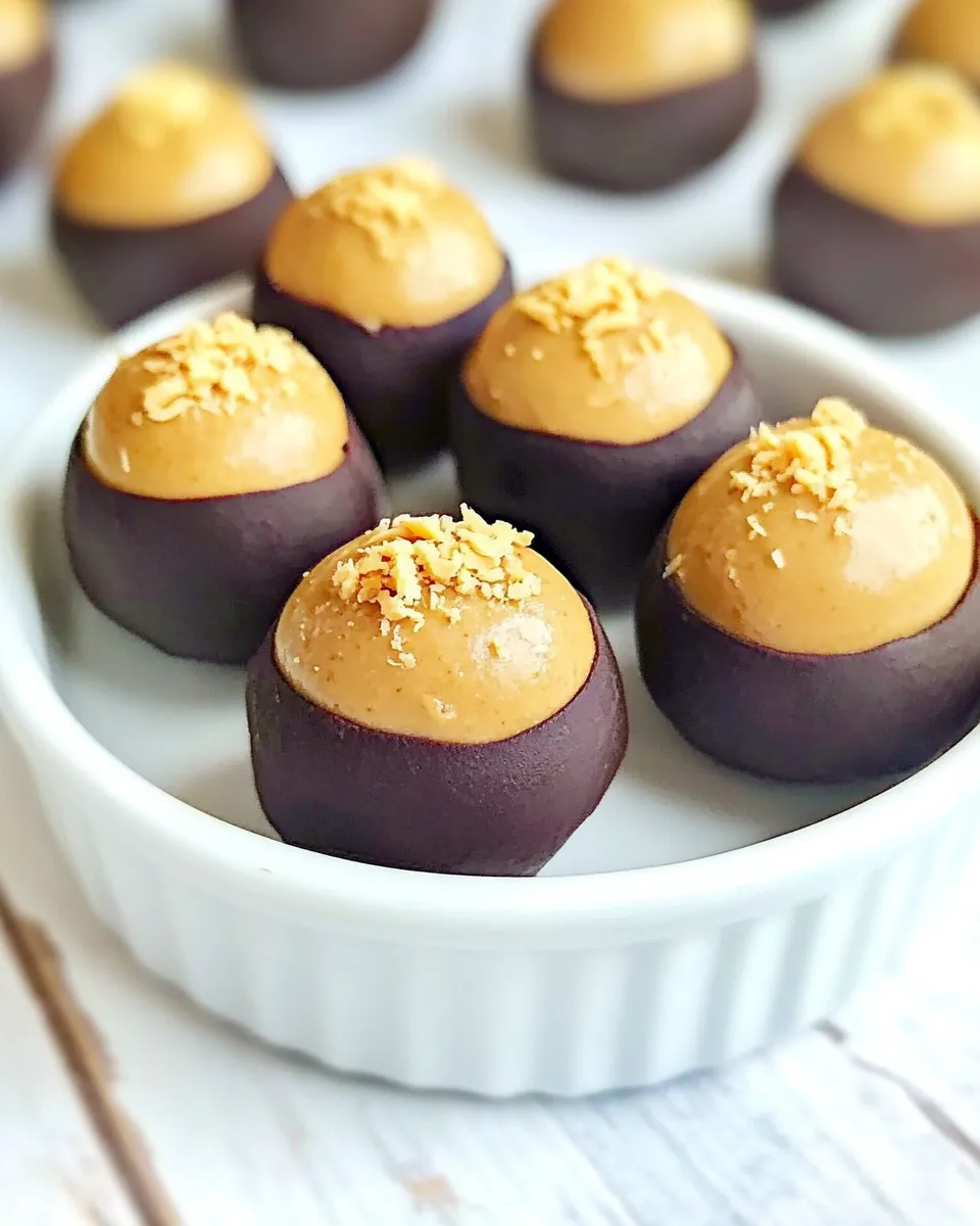 Delicious Buckeye Balls (Peanut Butter Balls) shot