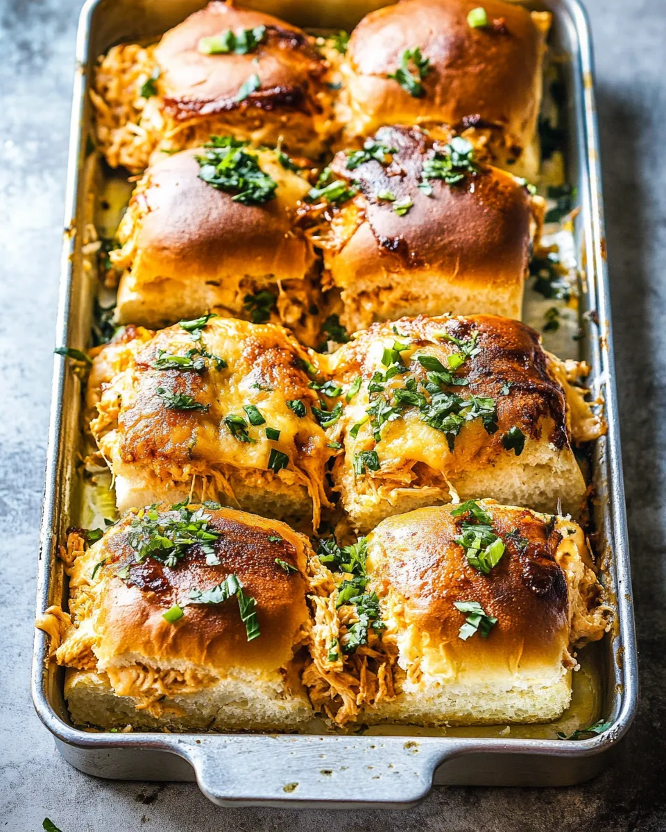 Classic Buffalo Chicken Dip Sliders. dish photo