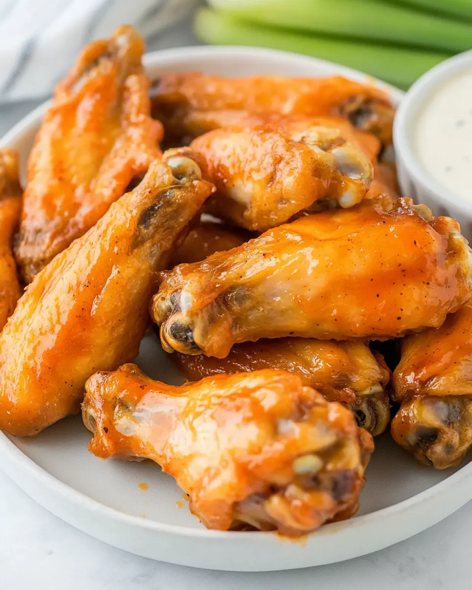 Easy Buffalo Chicken Wings Recipe plate image