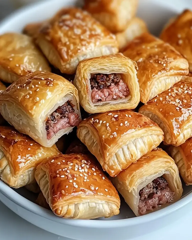 Homemade Burger Puff Pastry Bites (Oven-Baked or Smoked) recipe photo