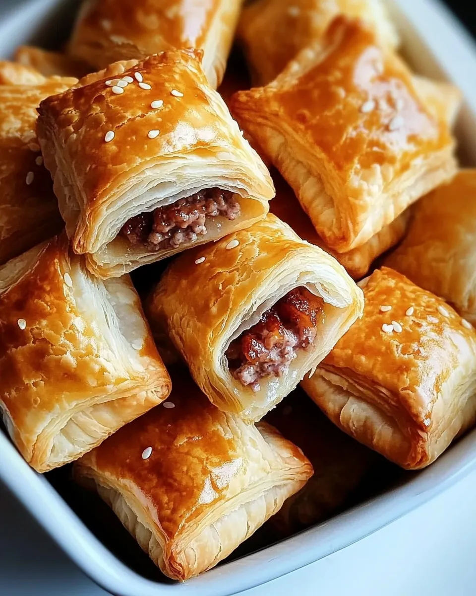 Classic Burger Puff Pastry Bites (Oven-Baked or Smoked) dish photo