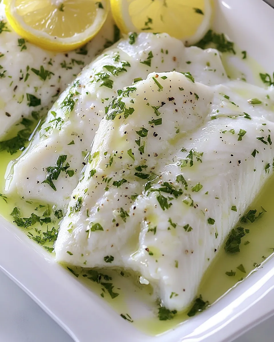 Classic Butter Poached Fish dish photo