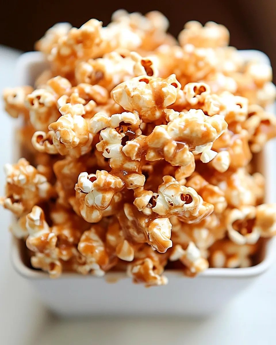 Easy Butterscotch Popcorn food shot