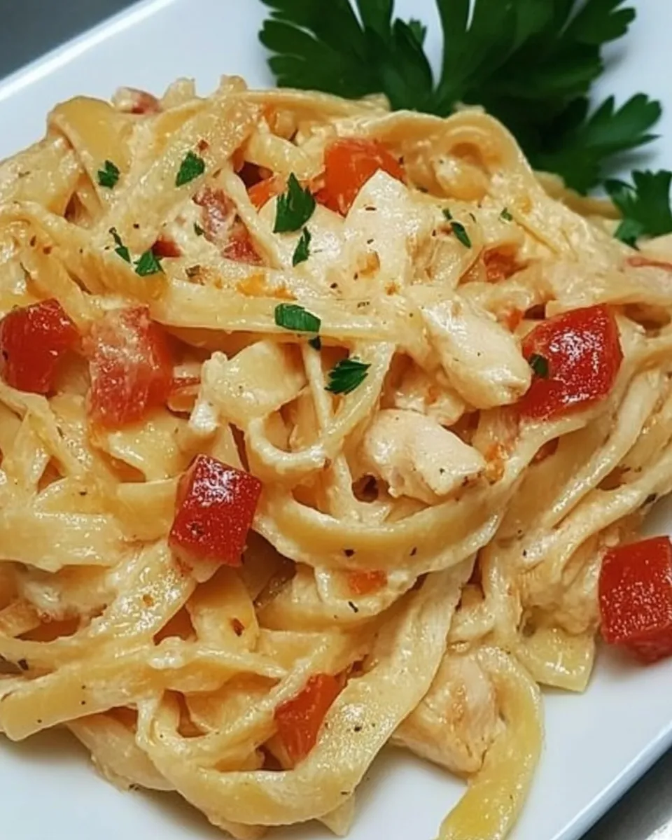 Classic CHICKEN FETTUCCINE dish photo