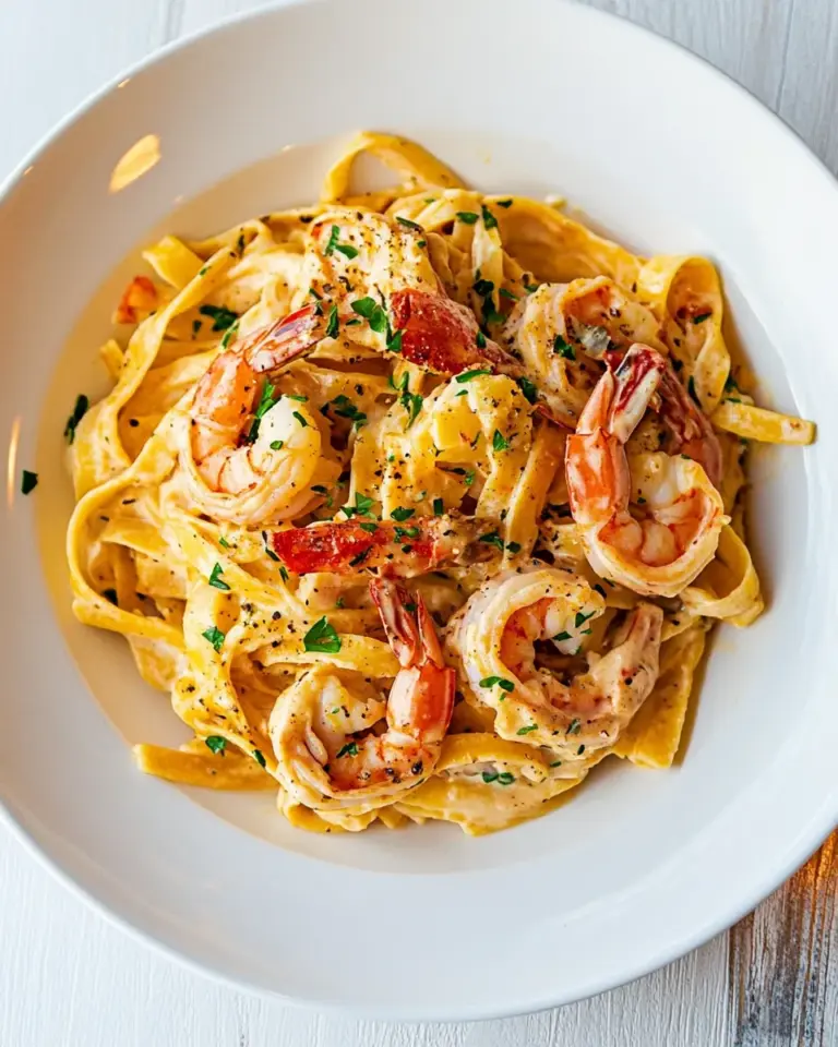 Homemade Cajun Shrimp Fettuccine Alfredo photo