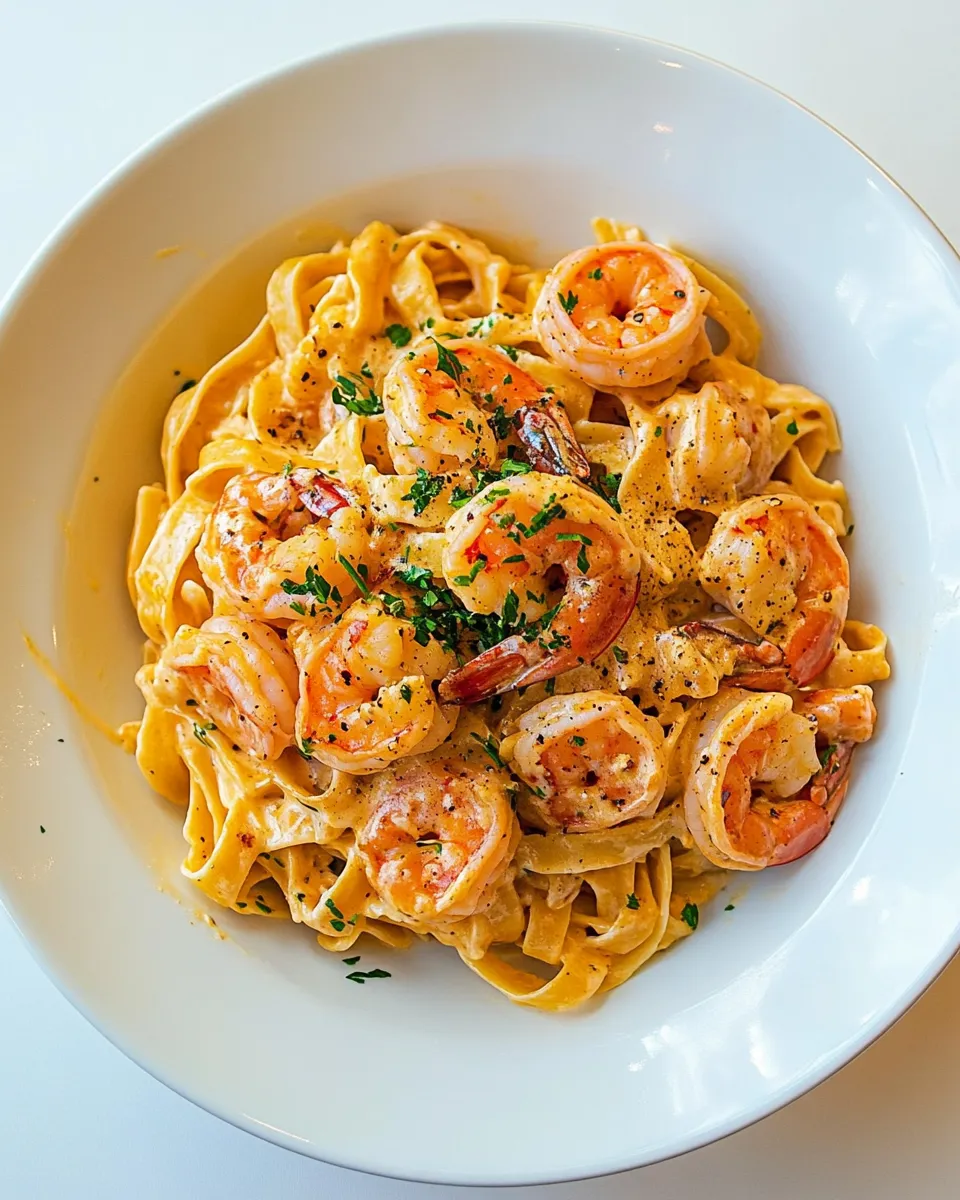 Easy Cajun Shrimp Fettuccine Alfredo recipe image
