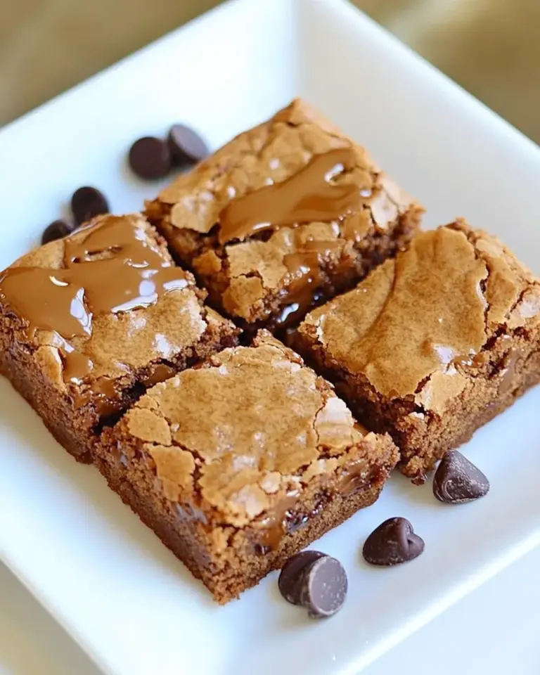 Homemade Caramel Chocolate Blondies Recipe photo