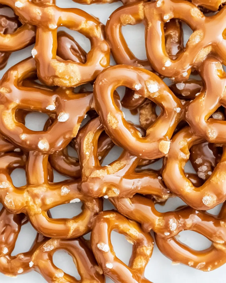 Homemade Caramel Pretzels (Mini Butter Toffee Pretzels) recipe photo