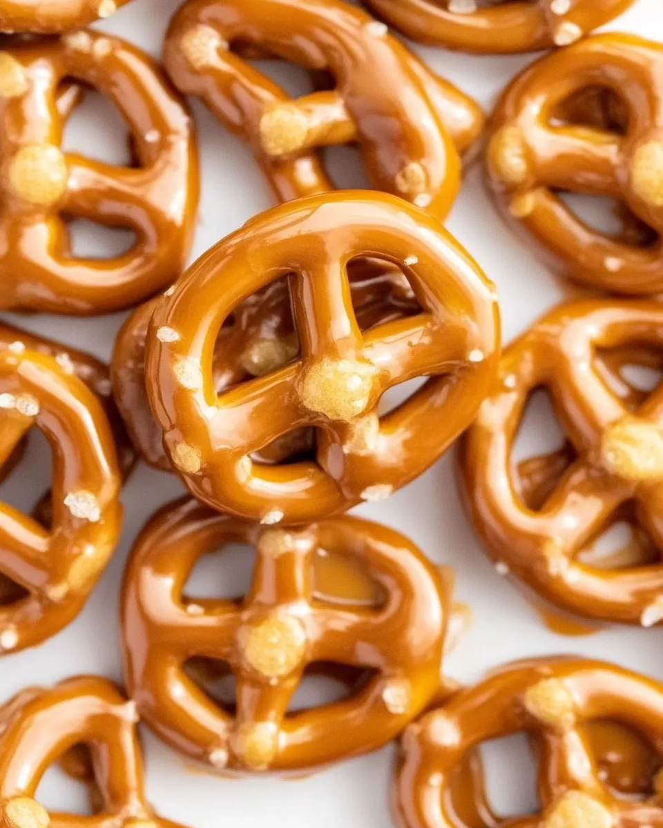 Delicious Caramel Pretzels (Mini Butter Toffee Pretzels) plate image