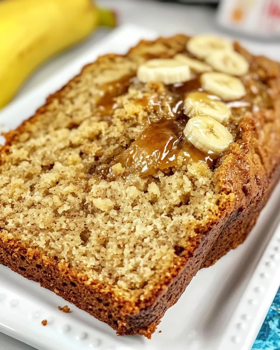 Classic Caramelized Banana Bread recipe image