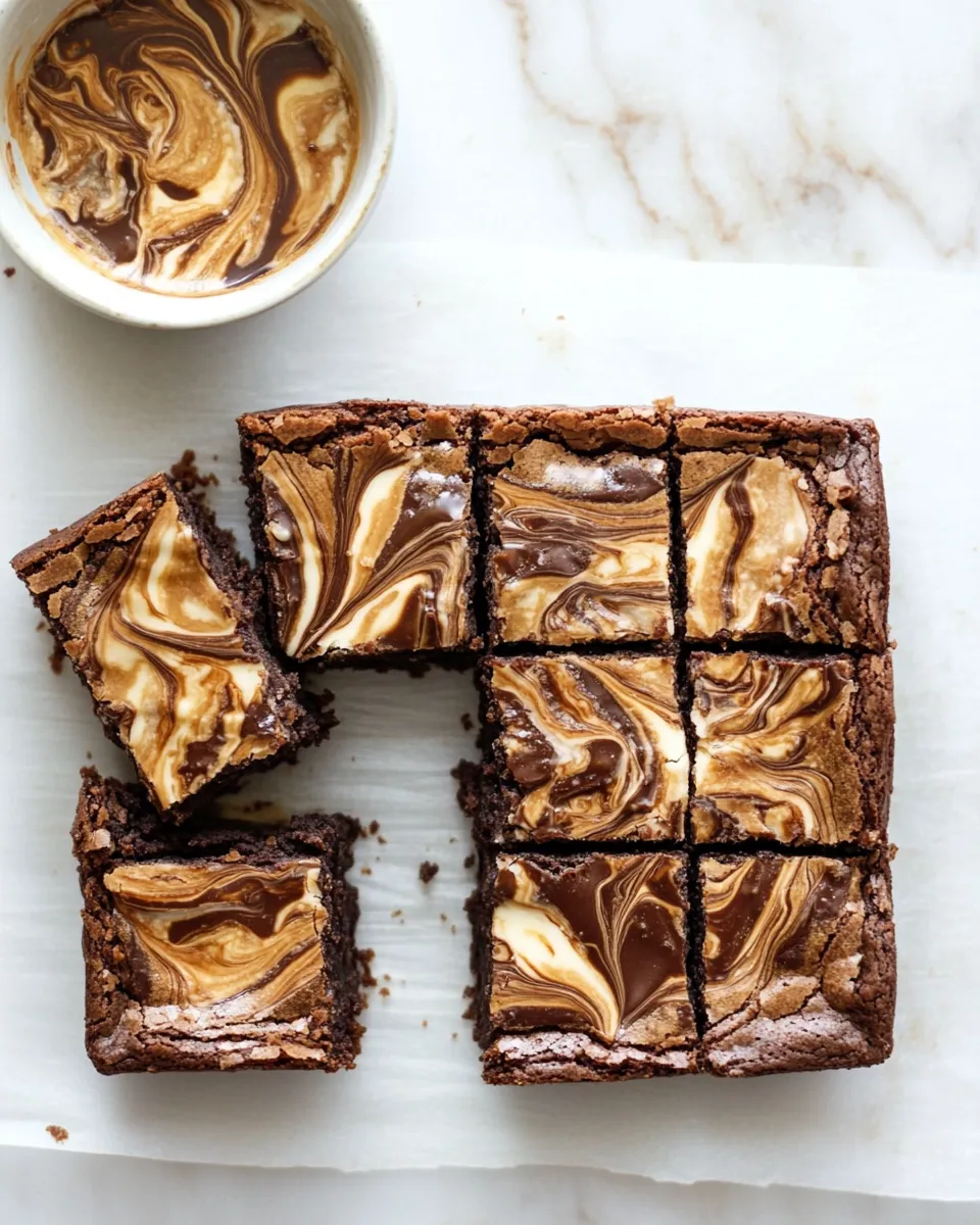 Easy Caramelized White Chocolate Swirl Brownies dish photo
