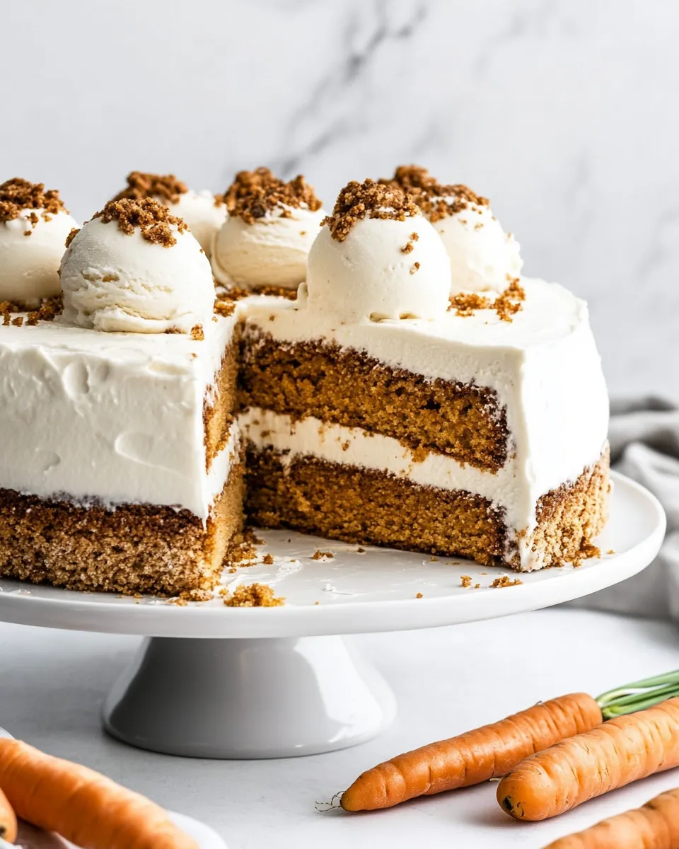 Classic Carrot Cake Ice Cream Cake image
