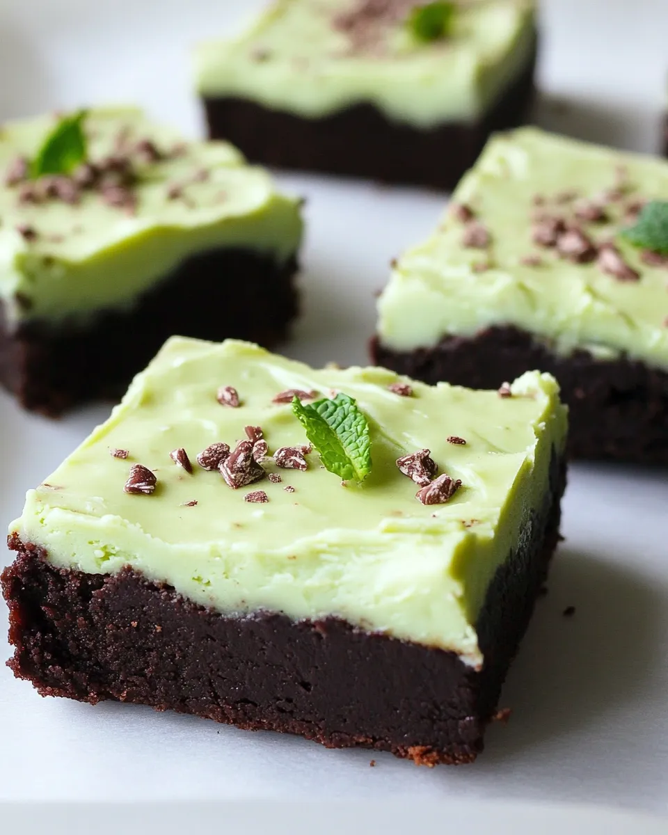 Homemade Cassava Flour Mint Fudge Brownies (Grain-Free) photo