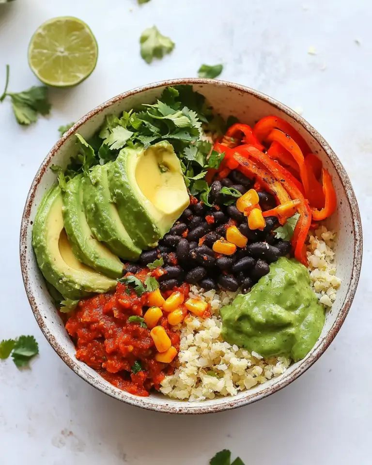 Homemade Cauliflower Rice Burrito Bowl Recipe photo