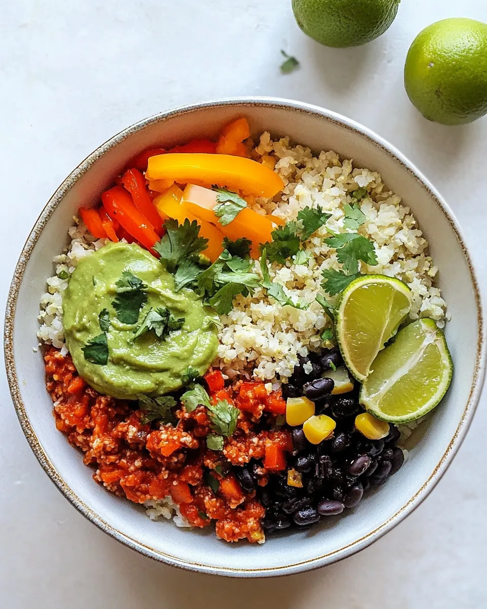 Classic Cauliflower Rice Burrito Bowl Recipe image