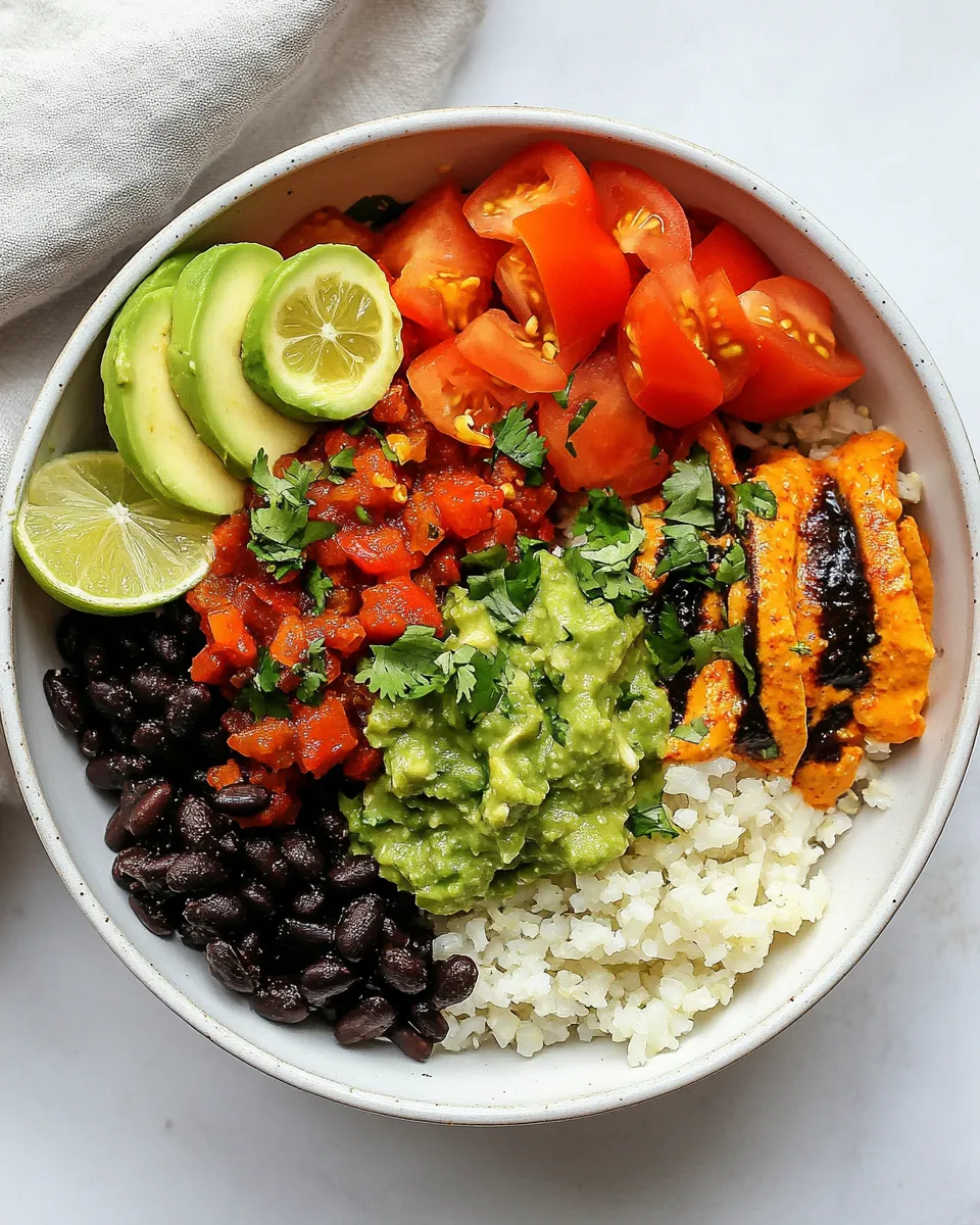 Delicious Cauliflower Rice Burrito Bowl Recipe dish photo