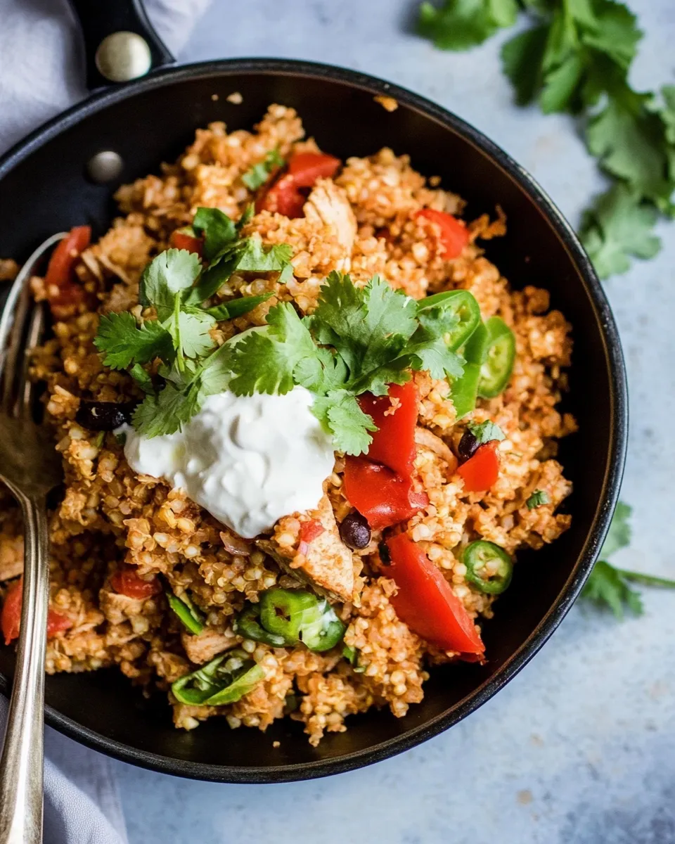 Healthy Cauliflower Rice Turkey Taco Skillet dish photo