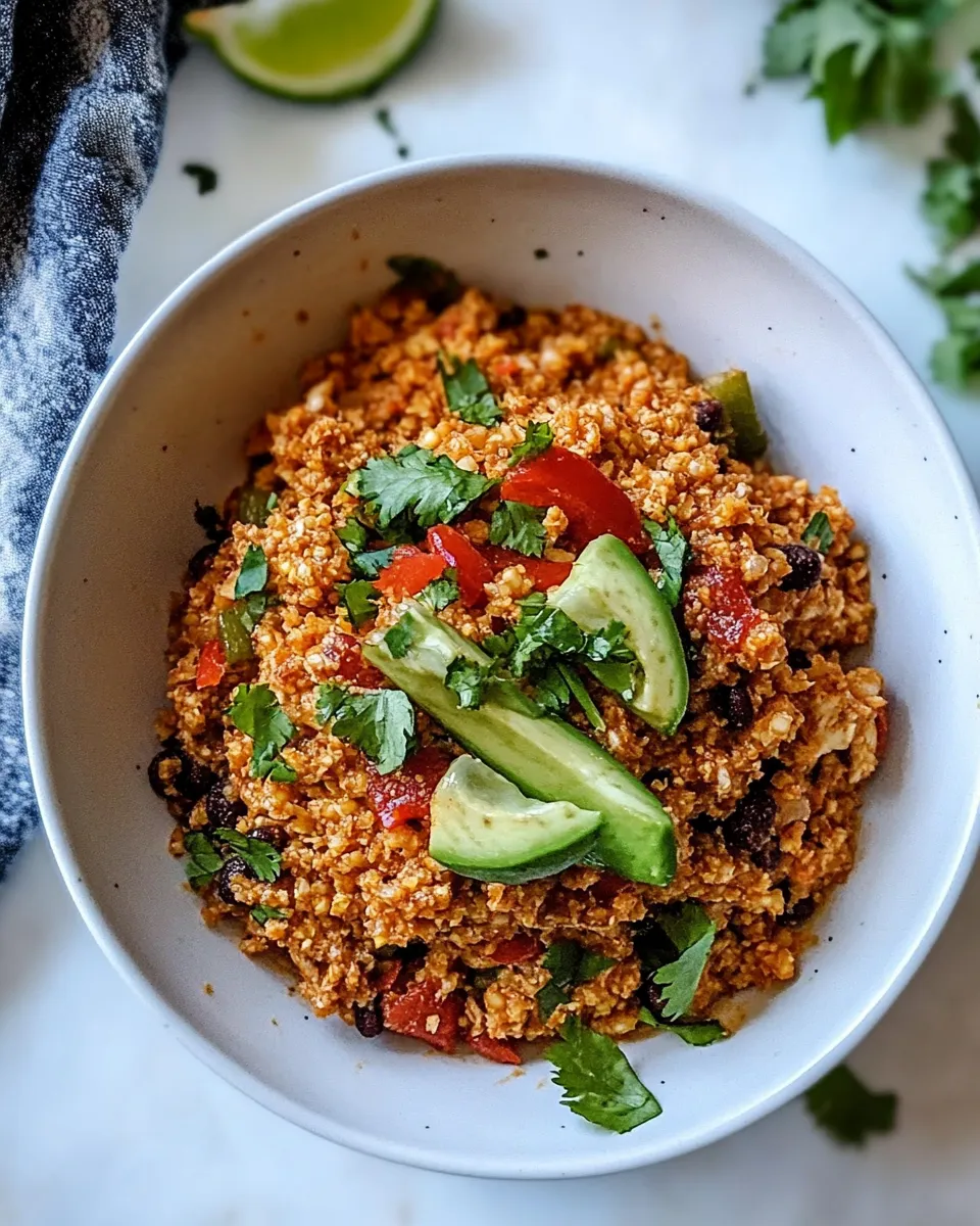 Homemade Cauliflower Rice Turkey Taco Skillet food shot