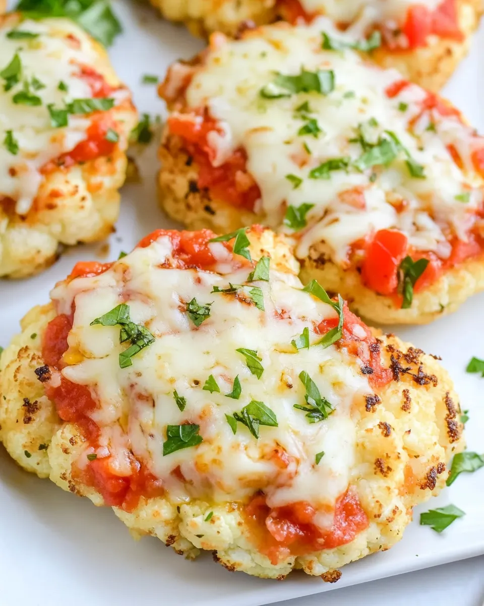Healthy Cauliflower Steaks with Marinara recipe photo