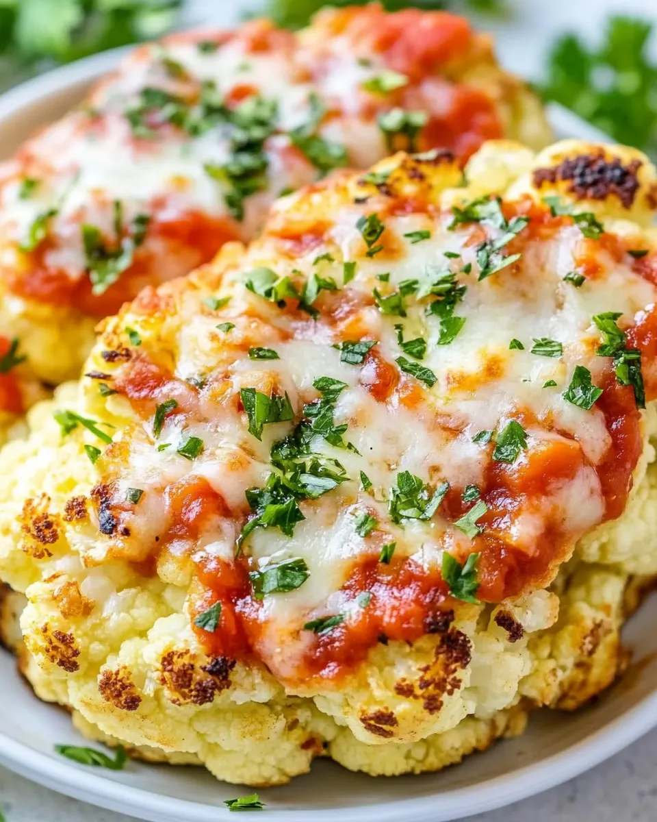 Easy Cauliflower Steaks with Marinara dish photo