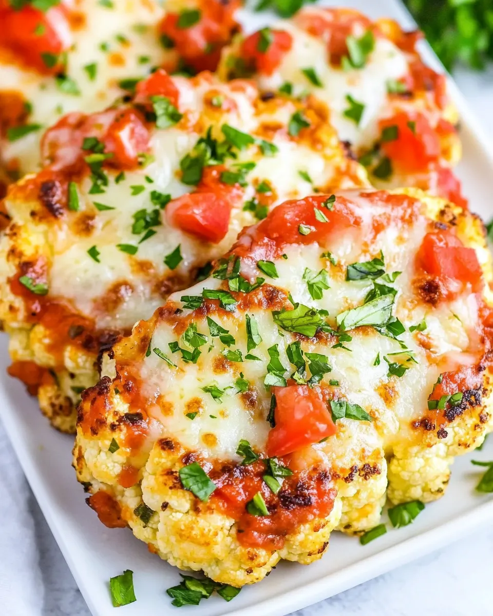Savory Cauliflower Steaks with Marinara image
