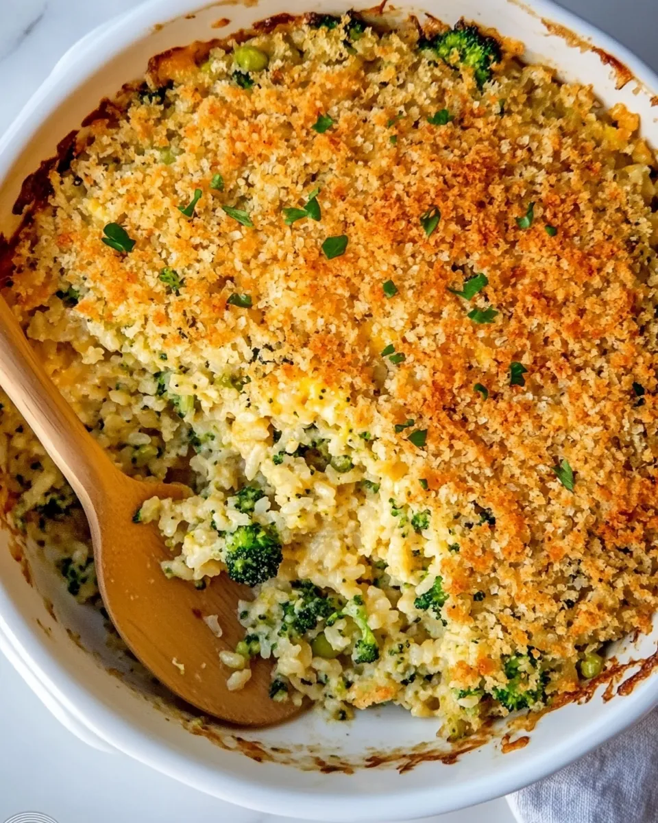 Classic Cheesy Broccoli Rice Casserole dish photo