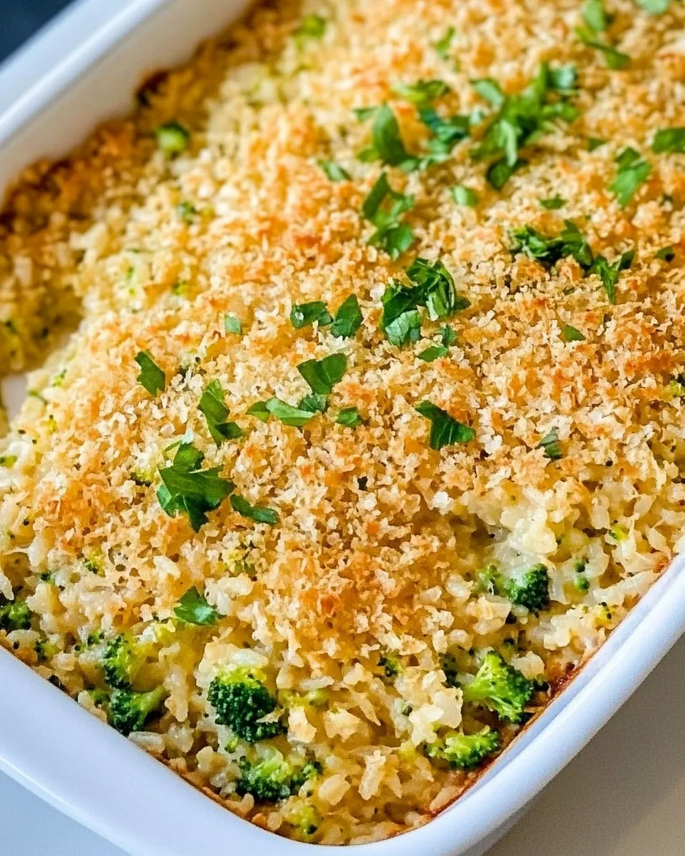 Delicious Cheesy Broccoli Rice Casserole plate image