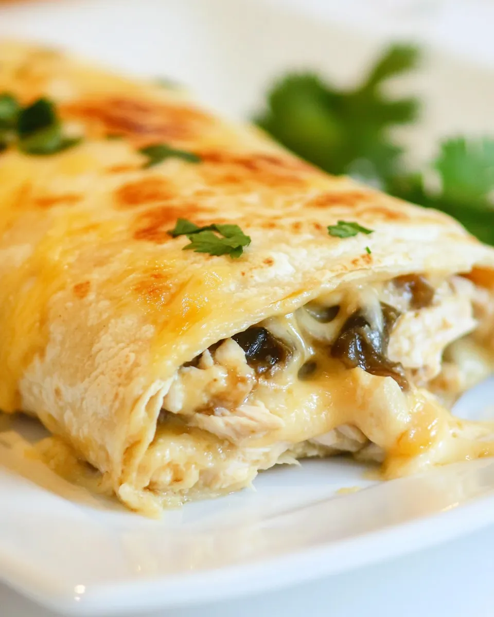 Classic Cheesy Chicken Burritos Recipe image
