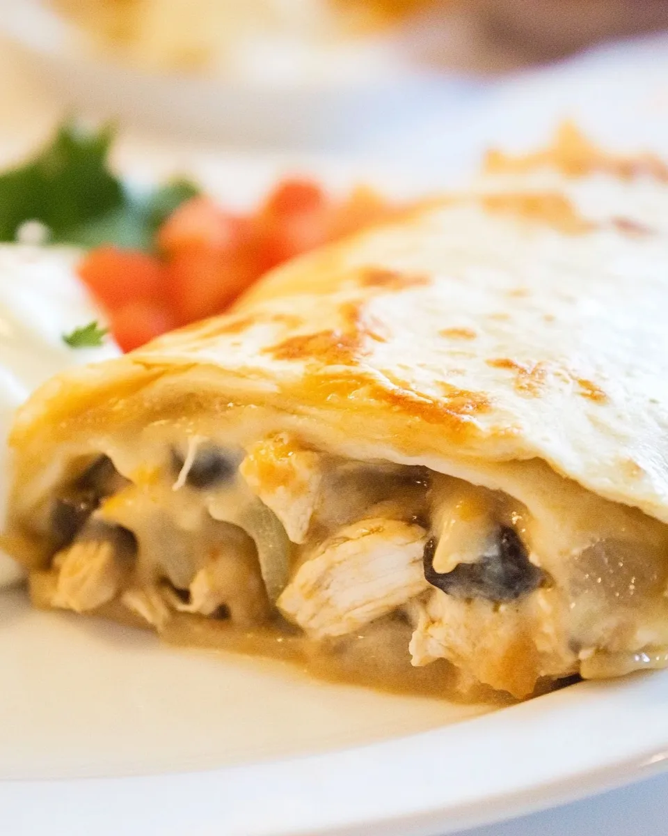 Easy Cheesy Chicken Burritos Recipe recipe photo