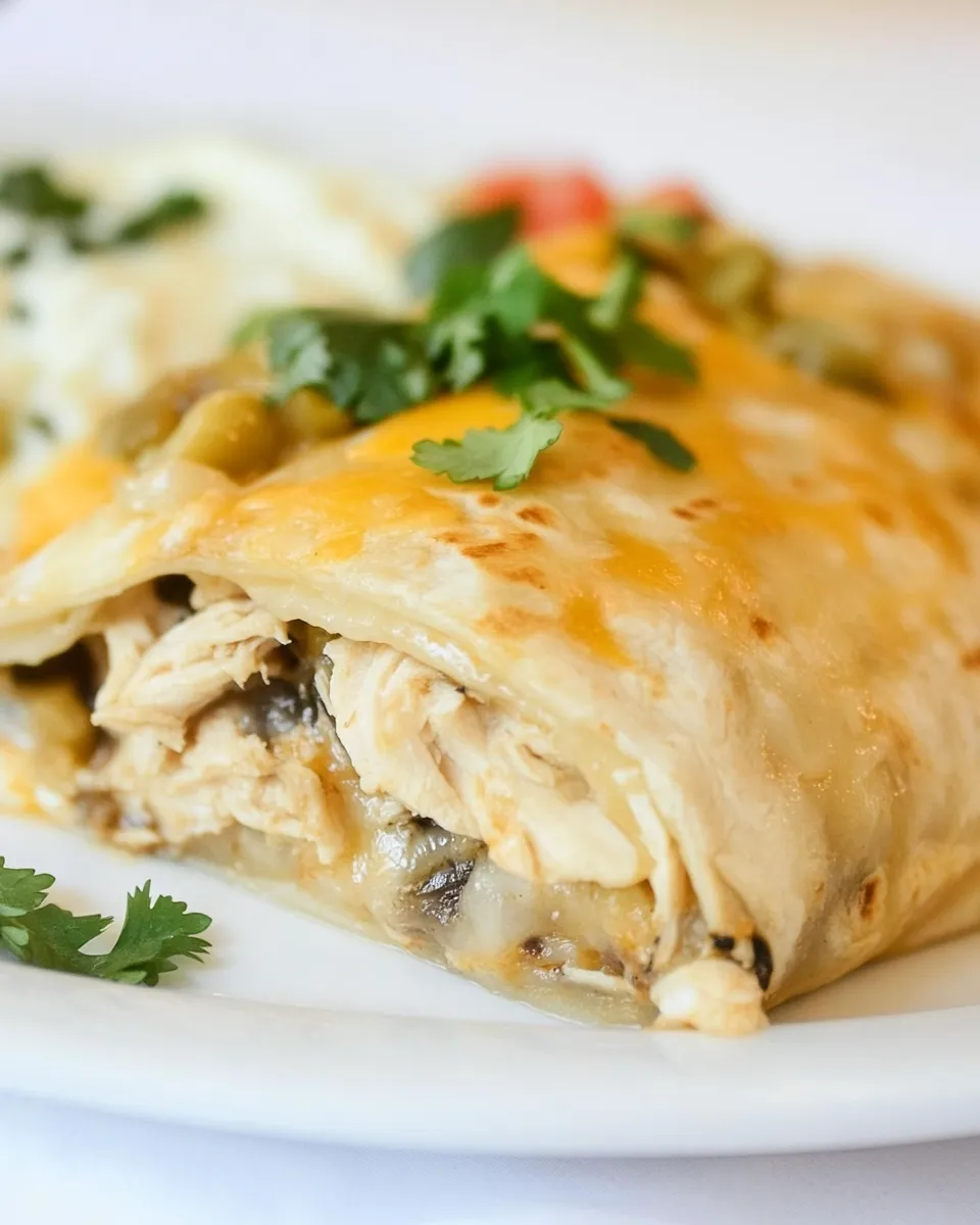 Delicious Cheesy Chicken Burritos Recipe dish photo