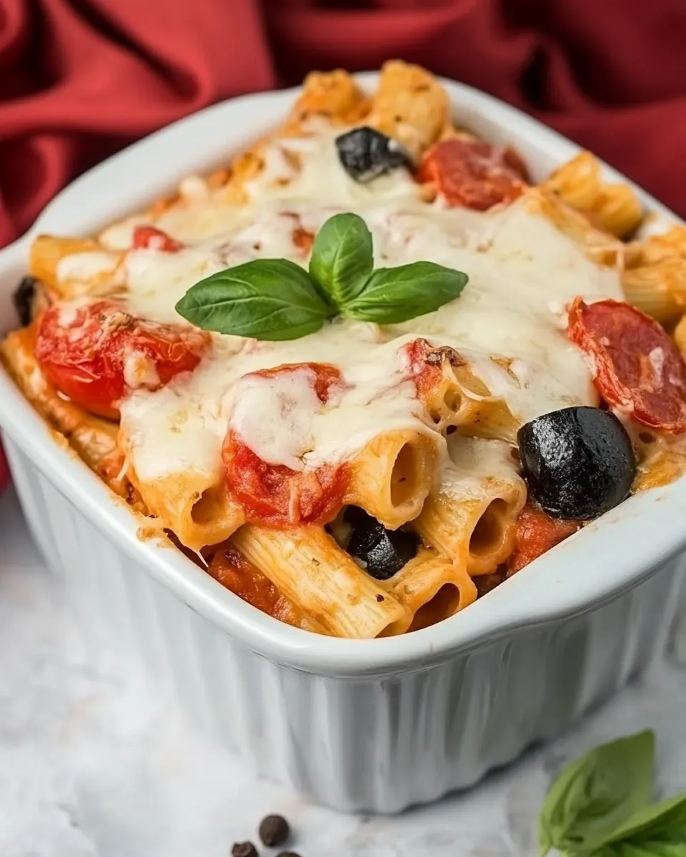 Homemade Cheesy Pasta Bake with Tomatoes and Havarti recipe photo