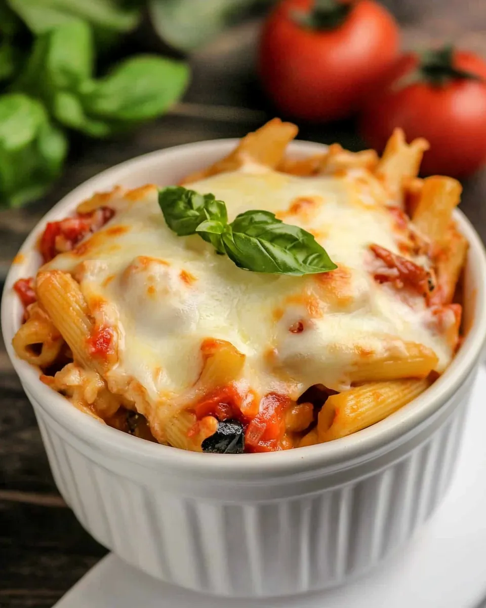 Classic Cheesy Pasta Bake with Tomatoes and Havarti dish photo