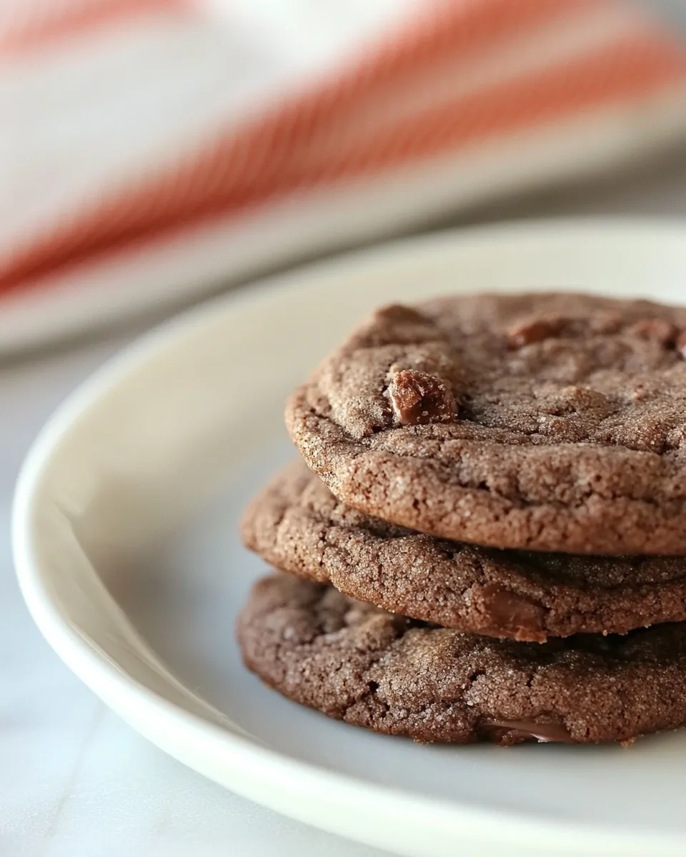 Delicious Chewy Cocoa Mocha Cookies food shot