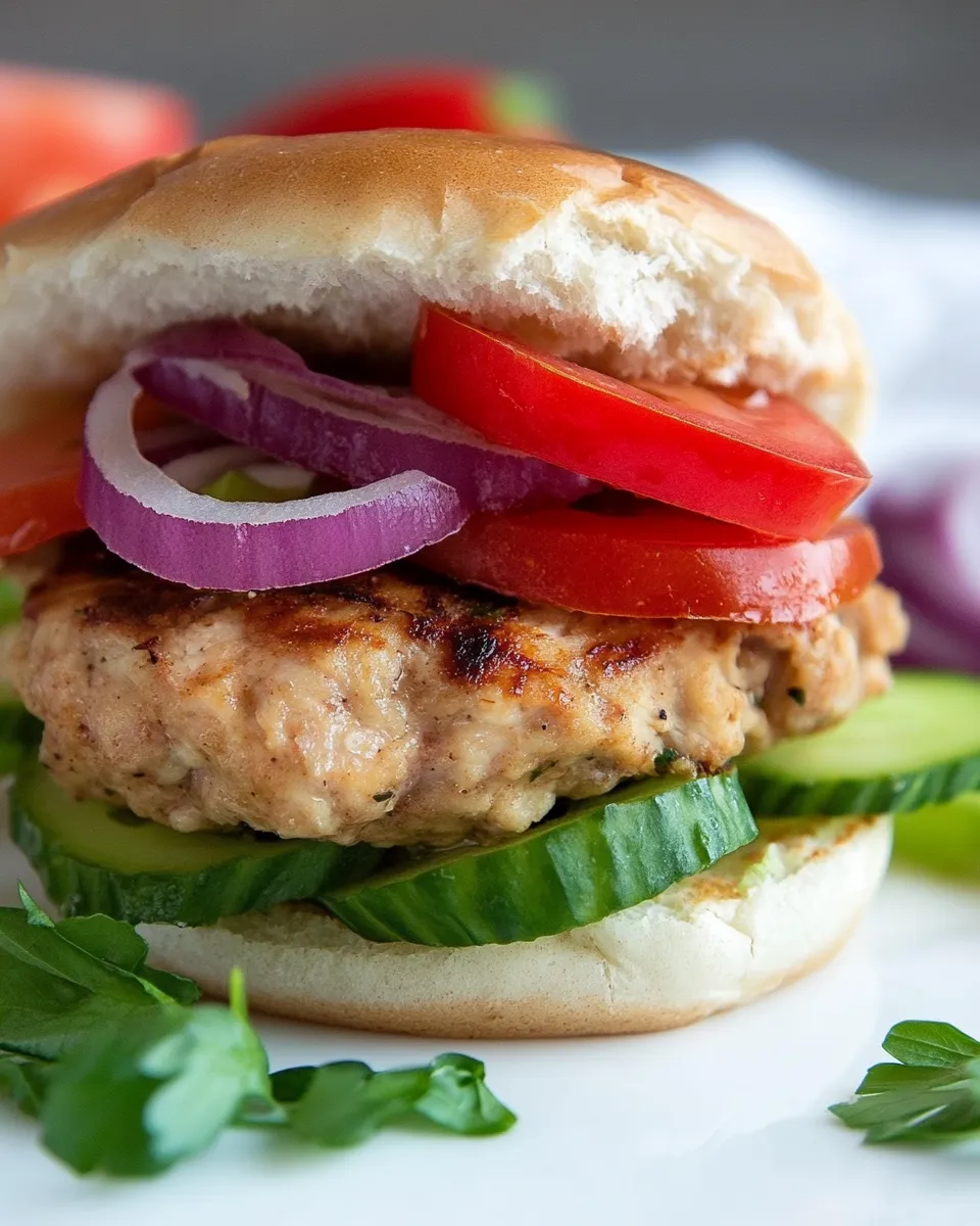 Delicious Chicken Burger Patty Recipe food shot