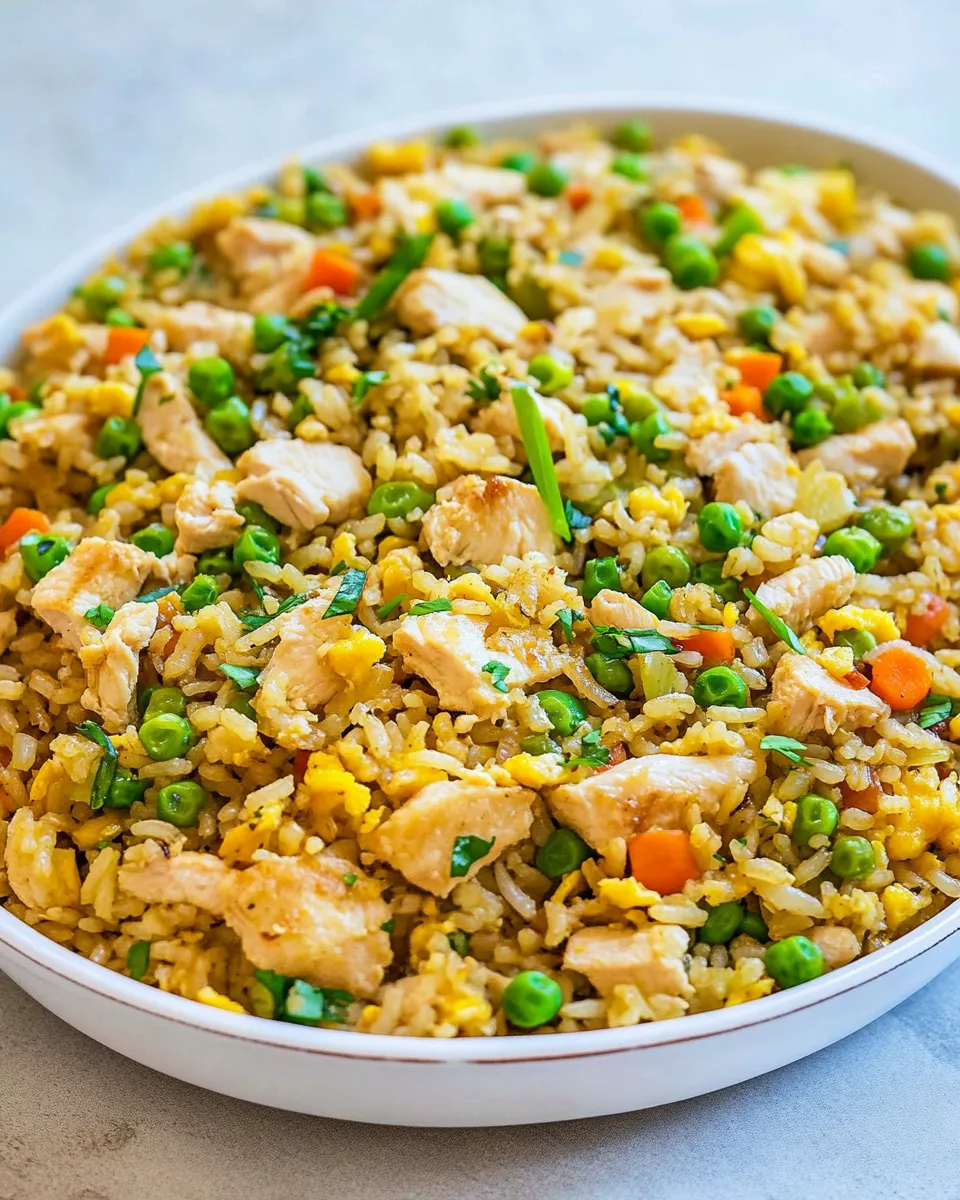 Easy Chicken Fried Rice plate image