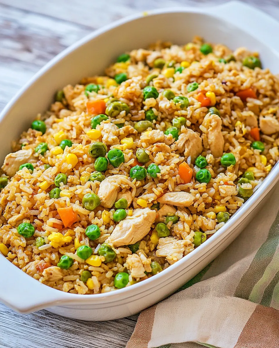 Delicious Chicken Fried Rice food shot