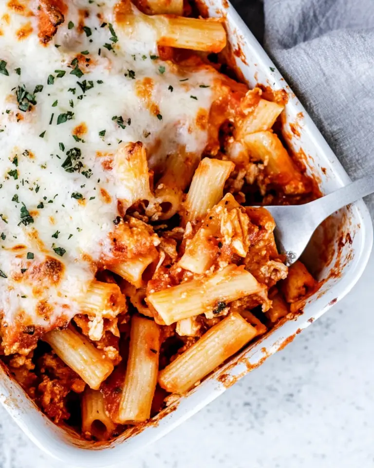 Homemade Chicken Parmesan Baked Ziti recipe photo