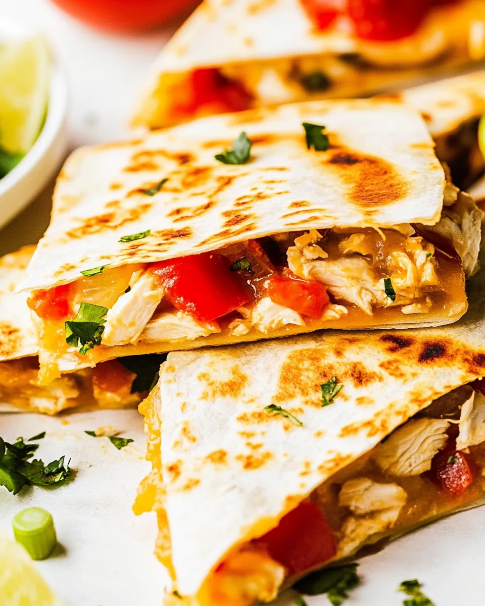 Delicious Chicken Quesadillas Recipe food shot