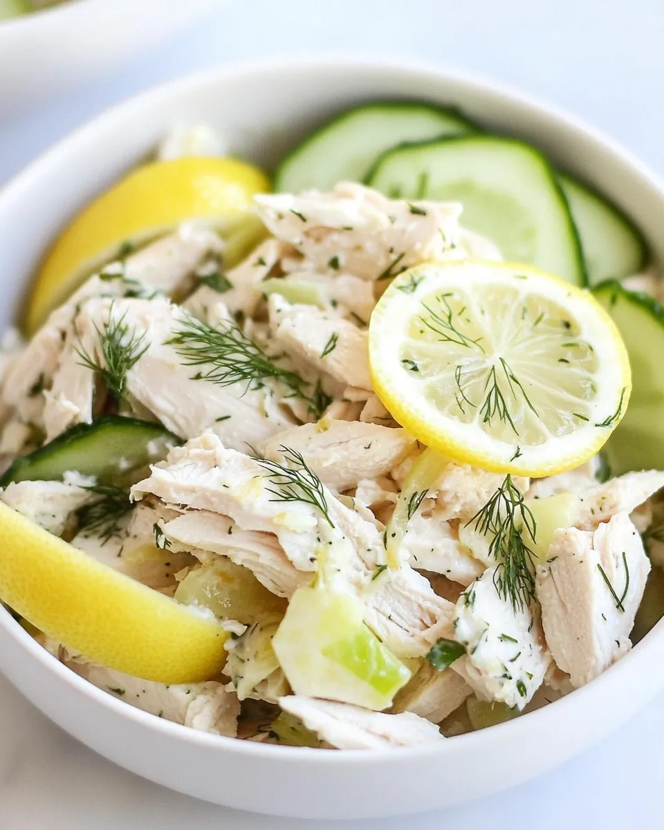 Homemade Chicken Salad with Lemon and Dill photo