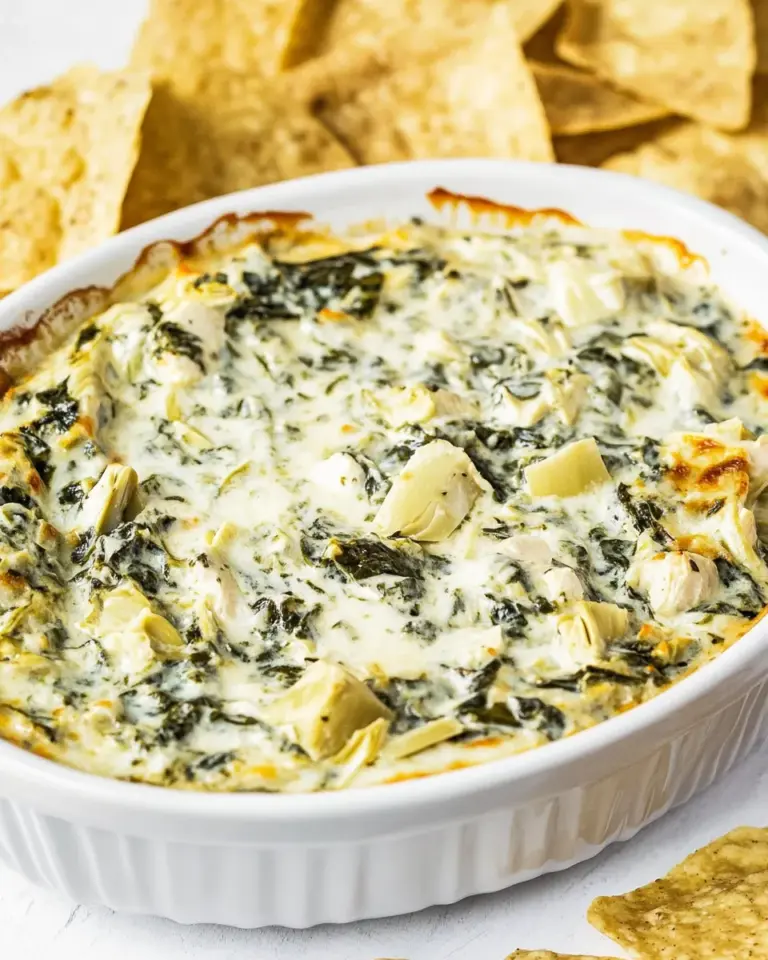 Homemade Chicken Spinach Artichoke Dip recipe photo