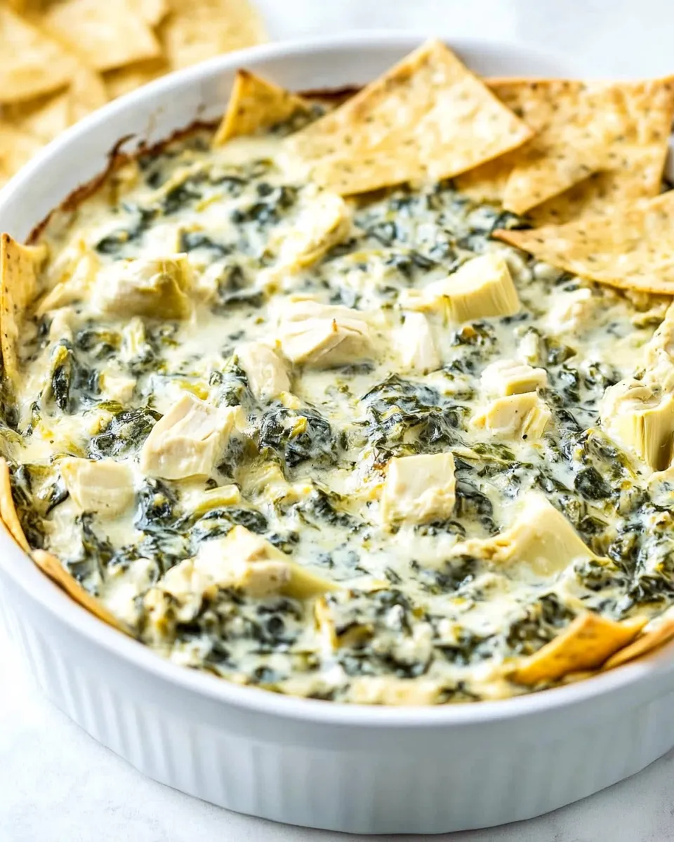 Delicious Chicken Spinach Artichoke Dip picture