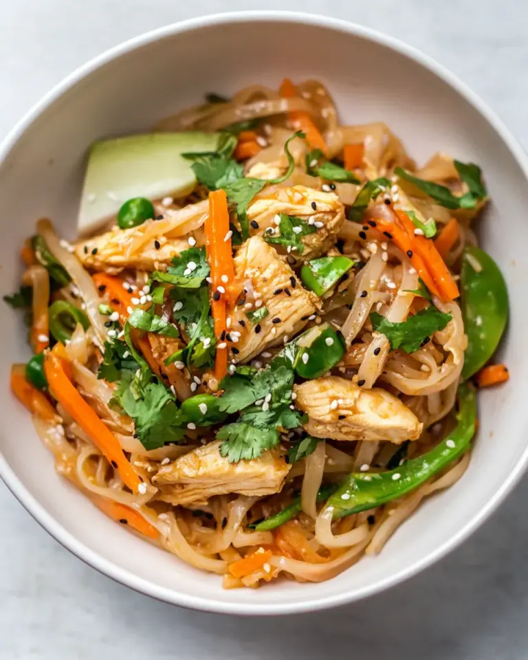 Homemade Chicken Stir Fry with Rice Noodles recipe photo