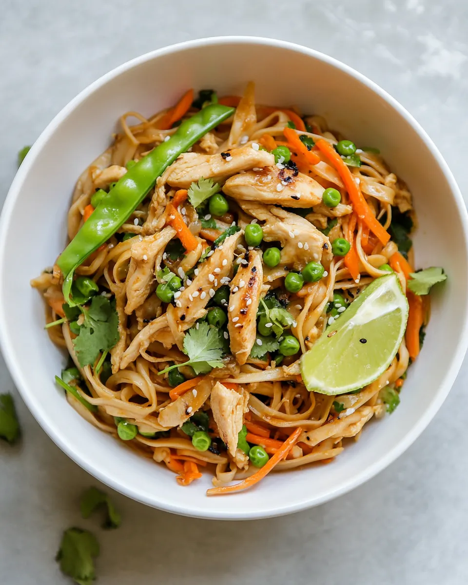 Classic Chicken Stir Fry with Rice Noodles dish photo