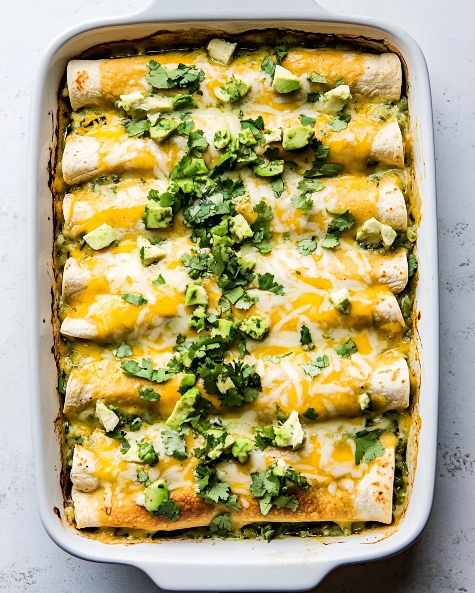 Classic Chicken and White Bean Enchiladas with Creamy Salsa Verde dish photo