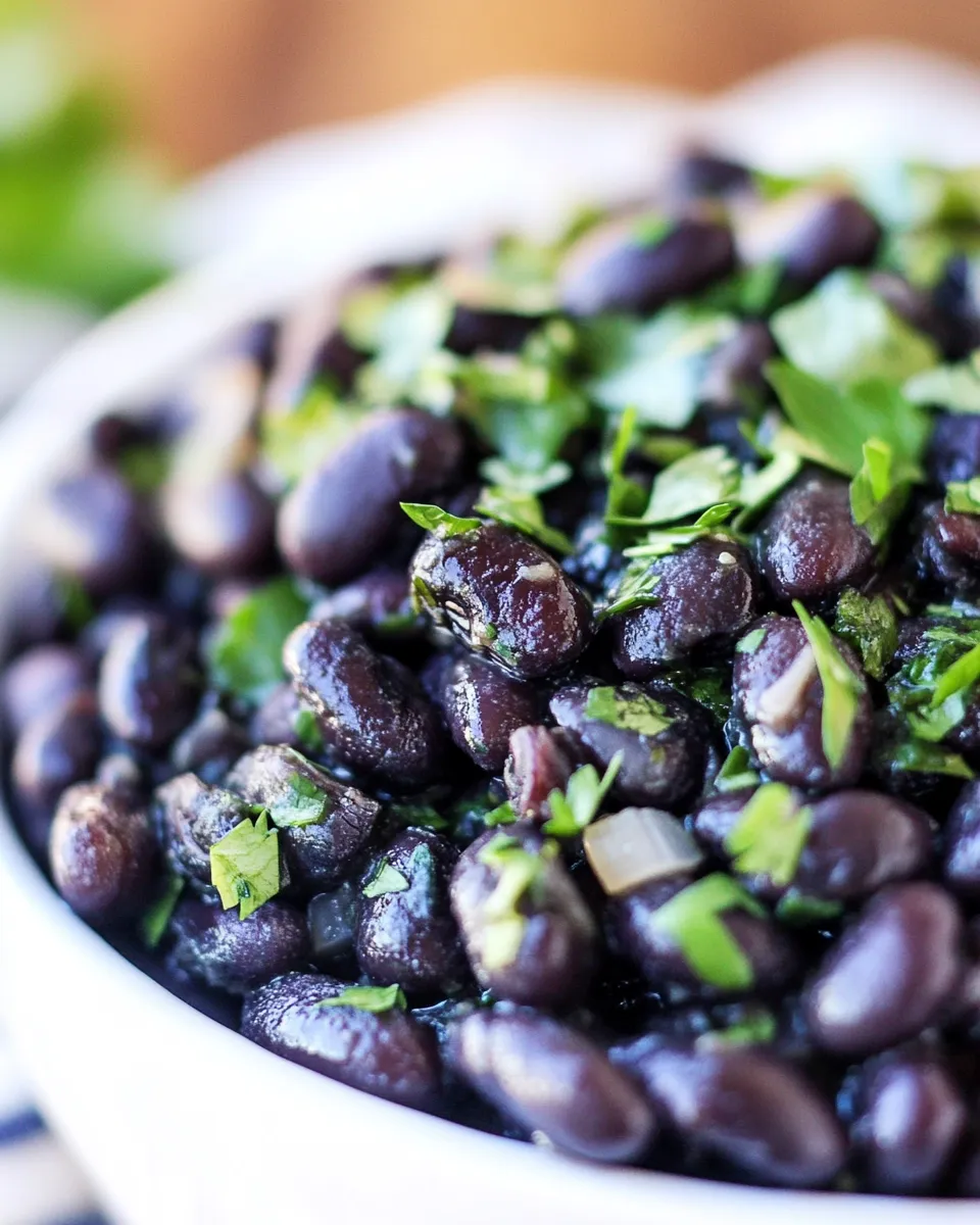 Easy Chipotle Black Beans Recipe (Copycat) with food shot
